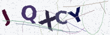 A verification image containing five letters and numbers